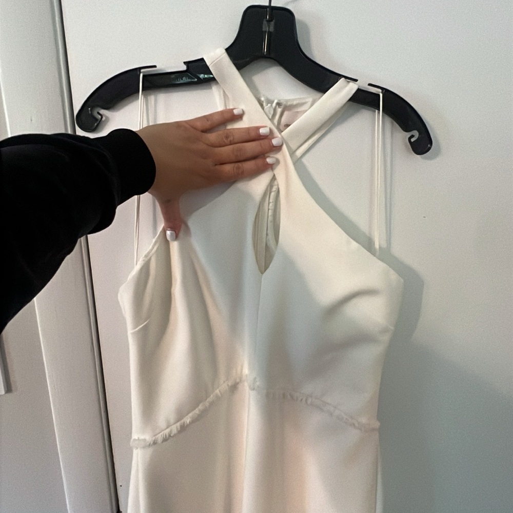 Cinq à Sept Cream Halter Midi Dress